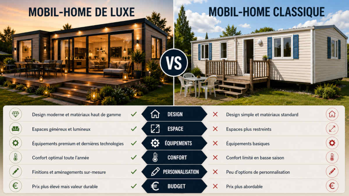 mobil-home de luxe ou mobil-home classique